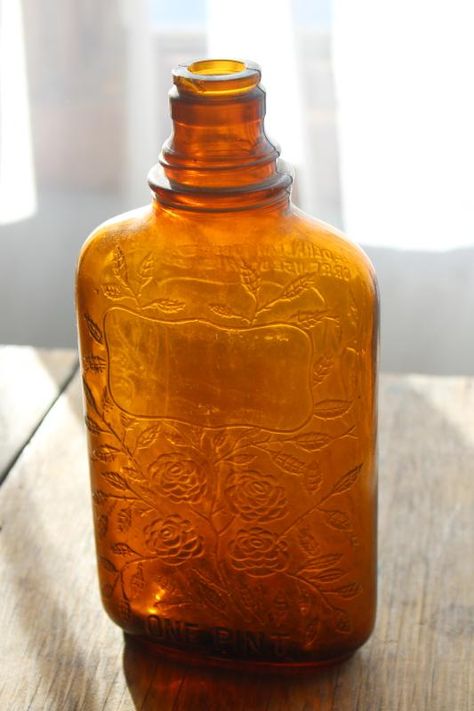 old glass liquor bottles, fancy embossed pattern glass wine & whiskey bottle flasks Fancy Glass Bottles, Old Alcohol Bottles, Educating Rita, Old Liquor Bottles, Quirky Vases, Glass Liquor Bottles, Old Glass Bottles, Glass Flask, Antique Glass Bottles