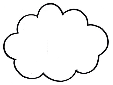 Printable Cloud Outline (for tree) Cloud Outline, Cloud Template, Outline Pictures, Christian Graphics, Hand Clipart, Circle Drawing, Free Clipart Images, Printable Chart, Sun And Clouds