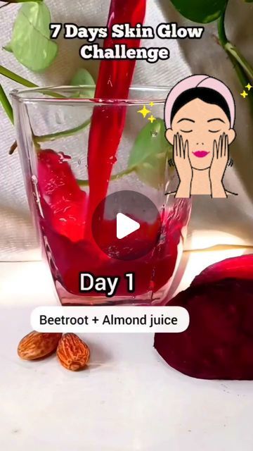 Glowing Skin In A Week, Glow Challenge, Rosemary For Hair, Bridal Skin Care, Food For Glowing Skin, Skin Drinks, Hair Challenge, Hair Style Vedio, Day Glow