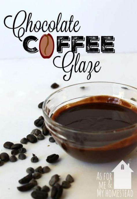 Coffee and chocolate collide in this delicious Chocolate Coffee Glaze, that's perfect for drizzling on all sorts of desserts! Coffee Drizzle Icing, Coffee Glaze Icing, Homemade Ingredients, Cookie Glaze, Coffee Desserts, Chocolate Recipes Easy, Glaze For Cake, Breakfast Recipes Sweet, Ganache Recipe