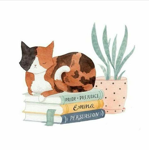 Julianna Swaney, Chat Kawaii, Cat Illustrations, Cat Books, Cats Illustration, Cat Illustration, Cat Drawing, Cute Illustration, Jane Austen