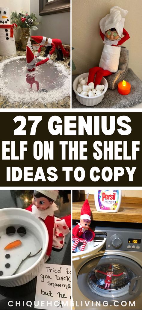 Looking to make this holiday season extra fun for your little ones? Check out these 27 genius Elf on the Shelf ideas that will have your kids laughing every morning! From mischievous elves making snow angels to silly setups with toys and treats, these creative ideas are perfect for bringing joy and excitement to your home. Whether you’re looking for easy last-minute Elf on the Shelf ideas or want to plan out some elaborate, laugh-out-loud scenes, this list has you covered. Elf On The Shelf Christmas Caroling, Elf On The Shelf Ideas With Dum Dums, Group Of Elf On The Shelf Ideas, Elf On The Shelf Pantry Ideas, Elf Gumdrop House, Elf On The Shelf Ideas For More Than One Elf, Elf On The Shelf Ideas In Kids Bedroom, Elf On The Shelf Kleenex Box Bed, Elf On The Shelf Ideas With Activities