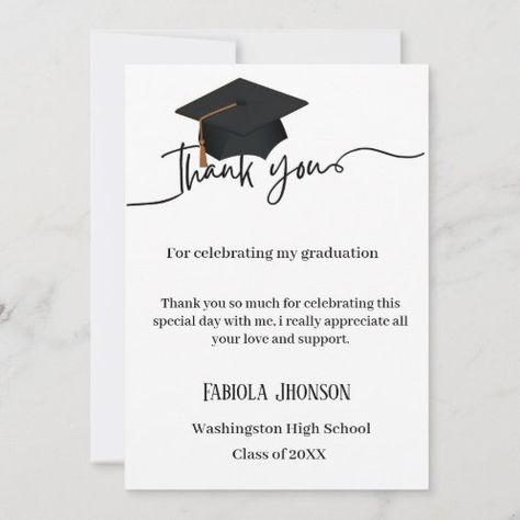 Create your own Flat Menu | Zazzle Thank You Notes Graduation, Notes Messages, Graduation Message, Graduation Project, Thank You Messages, I Really Appreciate, Graduation Ideas, Thank You For Coming, Thank You Notes