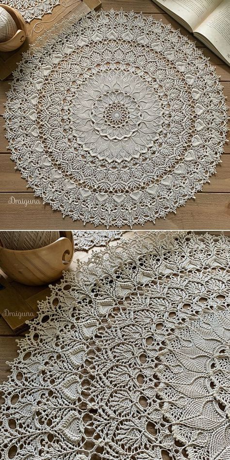 Thread Crochet Patterns Free Tablecloths, Crocheted Tablecloths Free Patterns, How To Crochet Doilies, Free Crochet Doily Patterns Table Runners Lace Tablecloths, Knitted Doily Patterns Free, Knit Doily Pattern Free, Draiguna Crochet Patterns, Round Crochet Table Cloth Free Pattern, Crochet Lace Tablecloth Pattern Free