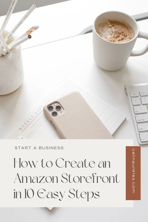 How to Create an Amazon Storefront in 10 Easy Steps by Celina Unkles | Digital Entrepreneur and Business Strategist | I teach digital entrepreneurs how to start and grow a profitable online business. As Amazon is the largest online retailer, no wonder why so many businesses are hopping on its bandwagon. Running a storefront on the platform, however, requires dedication, persistence, and engagement. Luckily, with my tips, this will be a piece of cake! Discover more. amazon storefront tutorial Marketing Inspiration, Start Online Business, Sales Techniques, Business Growth Strategies, Amazon Business, Digital Entrepreneur, Online Marketing Strategies, A Piece Of Cake, Profitable Online Business