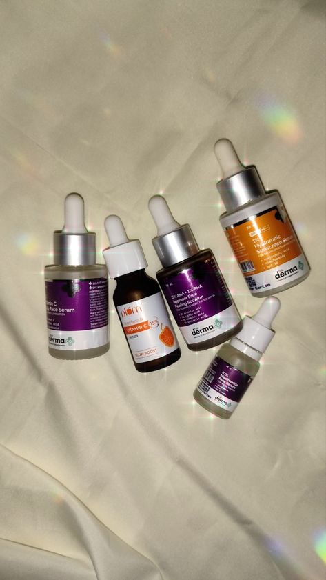 Derma co 5% vitamin c serum Derma co 15% AHA+ 1% BHA peel off serum Derma co 10% niacinamide face serum Derma co spf 50+++ serum sunscreen Plum 15% vit C serum Vit C Serum, Cute Tumblr Wallpaper, Vit C, Beauty Diy, Snap Quotes, Care Hair, Skin Care Solutions, Vitamin C Serum, Diy Tips