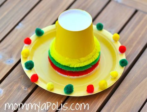 Cinco de Mayo Hat Craft Mexico Crafts, Halloween Party Snacks, Mexican Crafts, 5 De Mayo, Hispanic Heritage Month, Snacks Für Party, Mexican Party, Hispanic Heritage, Heritage Month