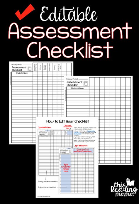 Editable Assessment Checklist - helping you keep track of your assessments Student Assessment Tracker, Formative Assessment Ideas Kindergarten, Preschool Assessment Forms Free Editable, Preschool Assessment Checklist, Ece Assessment, Homeschool Assessments, Preschool Assessment Forms, Letter Assessment, Nursing Facts