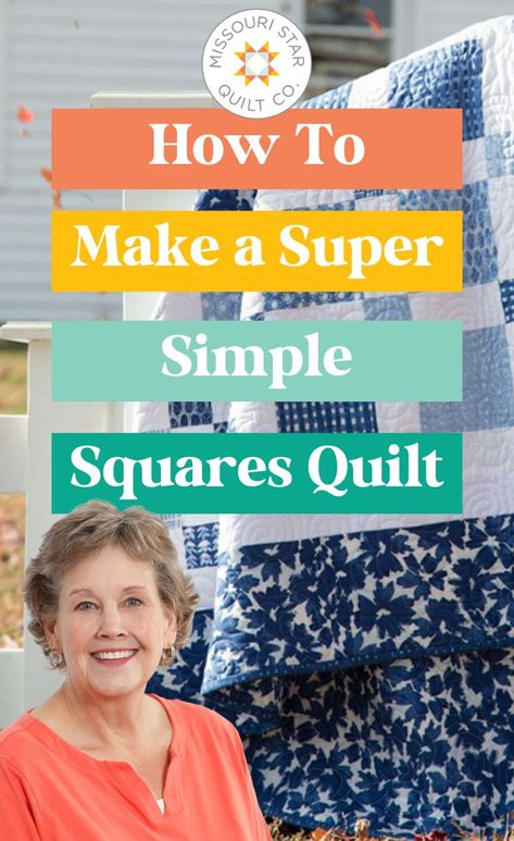 Watch this Simple Easy Squares Quilt Tutorial. Today’s Super Simple Squares Quilt is as easy as boiling an egg – maybe easier- but you can count on Jenny to show you the slickest, most efficient way to make it. Quilt Patterns Easy Squares, Boiling An Egg, Easy Squares, Beginner Quilt Patterns Free, Easy Quilting Projects, Missouri Quilt Tutorials, Missouri Quilt Company, Missouri Star Quilt Company Tutorials, Missouri Star Quilt Tutorials