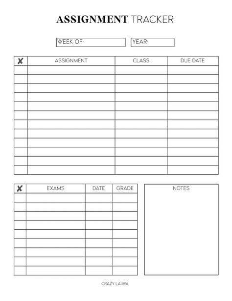 Need a simple and easy way to track all your homework, test dates, and assignments?! Check out these free assignment tracker printables with two different versions to choose from and super easy to download PDF sheets! Assignment Tracker Printable Free, Assignment Planner Template, Homework Planner Template, Assignment Tracker Template, Assignments Tracker, Test Planner, Test Tracker, Ipad Templates, Homework Template