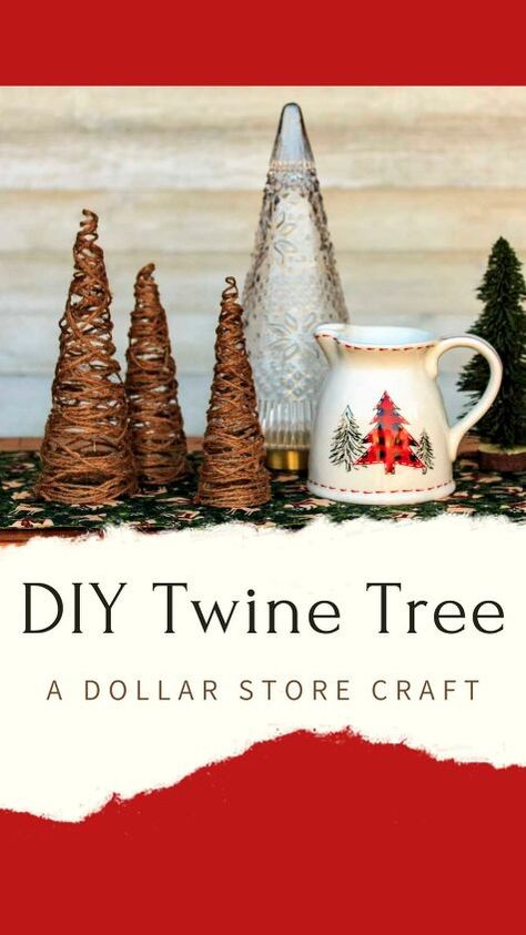 Twine Christmas Trees, Twine Decorations, Twine Diy, Decorate For Christmas, Cone Trees, Tree Winter, Christmas Craft Projects, Cone Christmas Trees, Miniature Christmas Trees