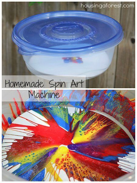 Homemade Spin Art Spinning Activities Preschool, Diy Spin Art Machine, Diy Spin Art, Spin Art For Kids, Spin Art Ideas, Spinning Art, Adaptive Art, Machine Art, Spin Art