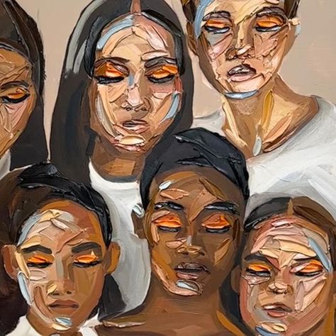 ELENA GUAL on Instagram: "Trying to paint the sunset in their faces was my favourite bit🧡 You’ll be able to find this piece at the exhibition by @galleryred_ at @belmondlaresidencia during the month of September. To come to the opening you have to RSVP at info@galleryred.com #elenagual#spatulapainting#artexhibition" Elena Gual, Month Of September, The Exhibition, The Sunset, My Favourite, Paint, On Instagram, Instagram, Art