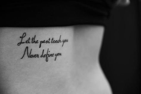 @Brittany Davis on her #tattoo: "I’m a firm believer in leaving the past in the past." Tattoos About Leaving The Past Behind, Tattoos About The Past, Tat Quotes, Tatted Quotes, Painless Tattoo, Her Tattoo, Minimalist Tattoo Ideas, Dwelling On The Past, Cute Tats