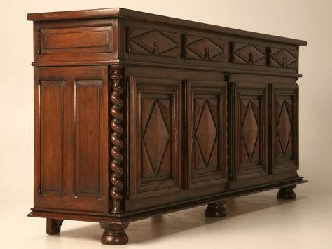 Hacienda Furniture, Walnut Buffet, Dining Ideas, Modern Buffet, 7 Drawer Dresser, Barley Twist, Furniture Storage, Drawer Dresser, Furniture Pieces