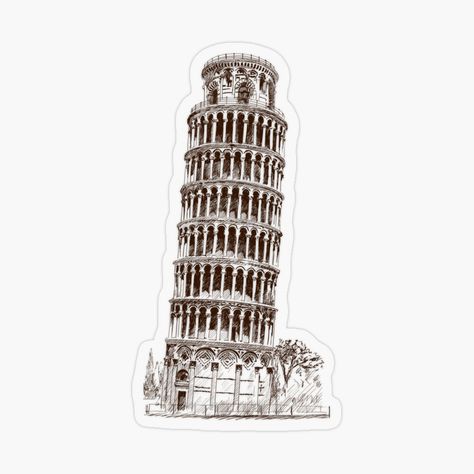 Pencil Sticker, Iphone Stickers, Snapchat Stickers, Tower Of Pisa, Watercolor Architecture, Cute Laptop Stickers, Tumblr Stickers, Inspirational Stickers, Nature Stickers