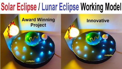 solar eclipse - lunar eclipse - earth rotation working model science project - craftpiller #solareclipse #lunareclipse #earthrotation #workingmodel #scienceexhibition #sciencemodel #scienceproject Model Science Project, Earth Rotation, Solar And Lunar Eclipse, Earths Rotation, Eclipse Lunar, Working Model, Science Project, Lunar Eclipse, Solar Eclipse