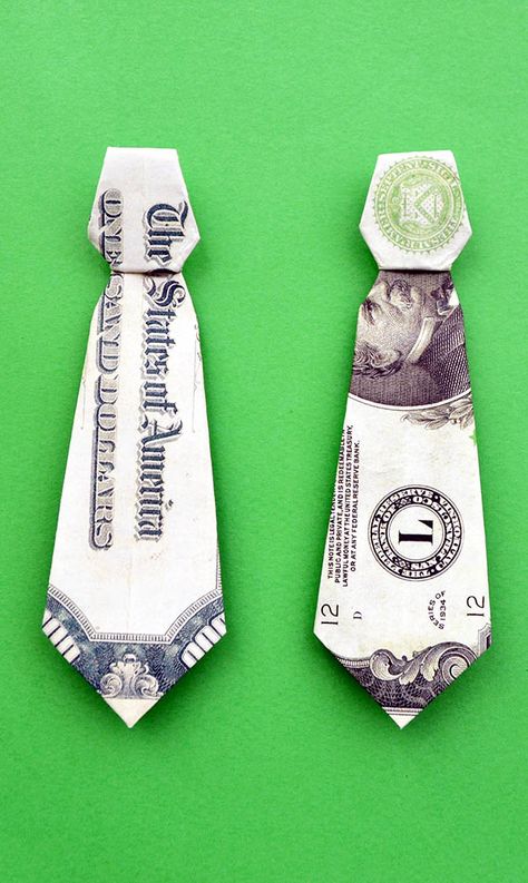 Gift for Father's day Money TIE BOOKMARK Origami Dollar Tutorial DIY (NProkuda) I'm a designer of this origami!   What to give a father on a Father's day? I know! Make this origami tie! It's an unusual money gift! Can to use a bookmark or to decorate a holiday card! I wish you a pleasant viewing! How To Fold Money For Gifts, Tie Bookmark, Dollar Folding, Oragami Money, Origami Tie, Money Tie, Money Origami Tutorial, Money Folding, Folded Money