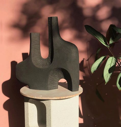 Jan Vogelpoel, Black Shadow, Black Clay, In The Studio, Midcentury Modern, The Studio, Garden Art, New Home, Novelty Lamp