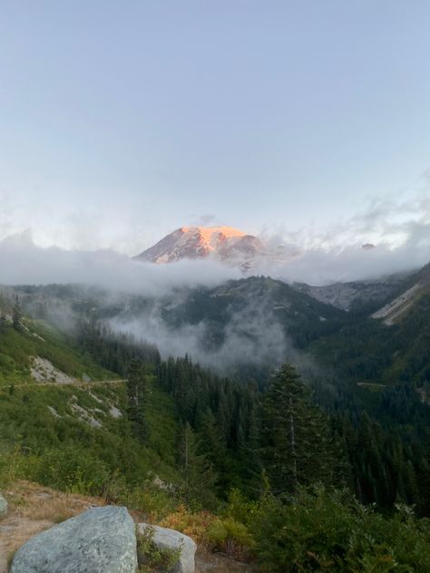 Cloudy Mountains, Mt Rainer, Foggy Mountains, Misty Mountains, Misty Mountain, Misty Morning, European Summer, Fantasy Landscape, Early Morning