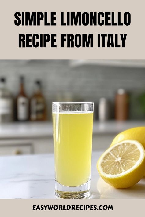 This authentic Italian limoncello recipe brings the refreshing flavors of Italy right to your home. With just a few simple ingredients and a bit of patience, you can create a vibrant, lemon-infused liqueur that’s perfect as a digestif after a hearty meal. Originating from the Amalfi Coast and celebrated throughout Italy, limoncello is a staple of Italian culture. Lemoncello Recipes, Italian Limoncello Recipe, Italian Limoncello, German Appetizers, Italian Main Dishes, Limoncello Recipe, Homemade Limoncello, Italian Liqueur, Make Simple Syrup