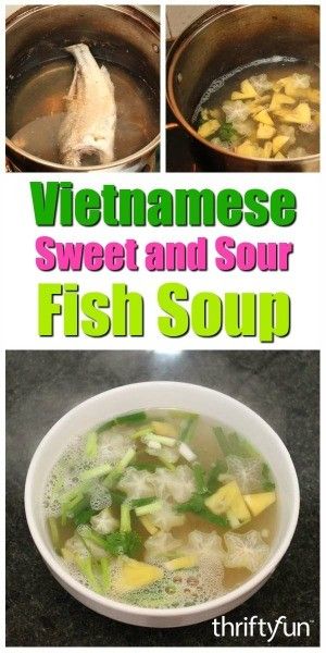 Fish, tropical fruit, green onions, and seasonings combine to make this tasty light soup. This is a guide about Vietnamese sweet and sour fish soup (canh ca chua not). Sour Fish Soup, Sweet Sour Fish, Sweet And Sour Fish, Sweet And Sour Soup, Light Soup, Asian Soup Recipes, Asian Soups, Fish Tropical, Viet Food