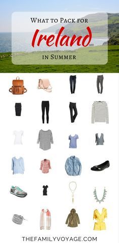 Traveling to Ireland this summer? Check our our ultimate packing list to lighten your load whether your visiting Dublin, Kerry or other beautiful areas. Our travel capsule wardrobe for Ireland has you covered! Dublin Summer Outfits, Ireland Summer Outfits, Pack For Ireland, Ireland Outfits, Ireland Clothes, Traveling To Ireland, Ireland 2023, Irish Summer, Ireland Pubs