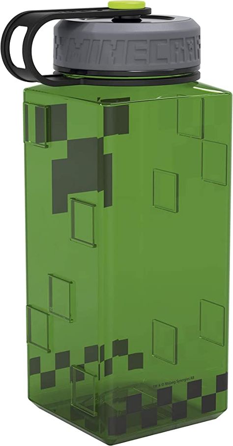 Minecraft BPA Free Water Bottle, Kids and Adults,Unisex, Durable, Sports, Portable, Reusable, Spill Proof-36 oz, Tritan, One Size : Amazon.co.uk: Sports & Outdoors Retro Gadgets, Goth Home Decor, Cool Minecraft, Cute Bedroom Decor, Minecraft Creations, Reusable Bottle, Cute Anime Profile Pictures, Room Makeover Inspiration, Minecraft Houses