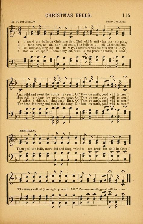 I Heard The Bells On Christmas Day, Christmas Song Lyrics, Christmas Carols Lyrics, Christmas Carols Songs, Merry Christmas Song, Christmas Songs Lyrics, Best Christmas Songs, Sheet Music Crafts, The Christmas Song