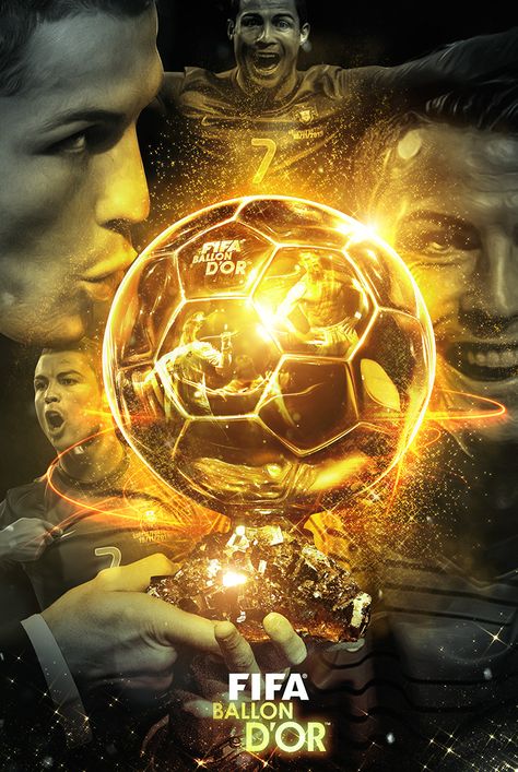 Ballon d'or 2014 on Behance Trophy Poster, Sports Party Centerpieces, Cristiano Ronaldo Hairstyle, Sports Party Favors, Cr7 Vs Messi, Cr7 Wallpapers, Football Artwork, Soccer Photography, Cristiano Ronaldo Wallpapers