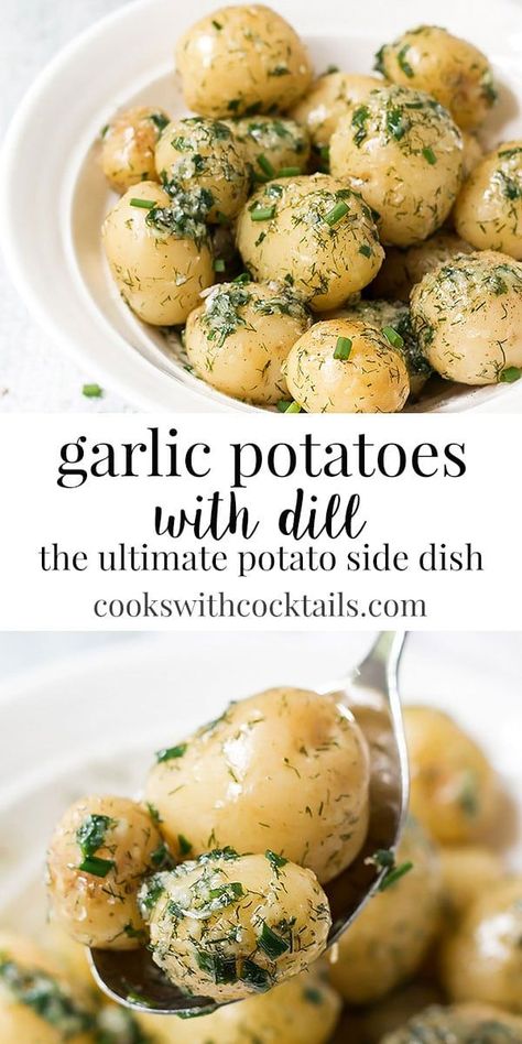 Potatoes With Dill, Feast Recipes, Dill Potatoes, Dill Recipes, Potluck Side Dishes, Potato Side Dish, Christmas Meal, Side Dishes For Chicken, Csa Recipes