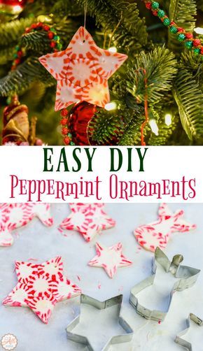 The kids will love helping you make these Easy DIY Peppermint Candy Ornaments. The grandkids and I made so many of these. I handle the baking part and they pick out the cookie cutter shapes and fill them with mints.#12daysofchristmas Candy Christmas Ornaments, Peppermint Candy Ornaments, Peppermint Ornament, Peppermint Christmas, Ornament Craft, Candy Ornaments, Christmas Crafts To Make, Candy Crafts, Candy Christmas