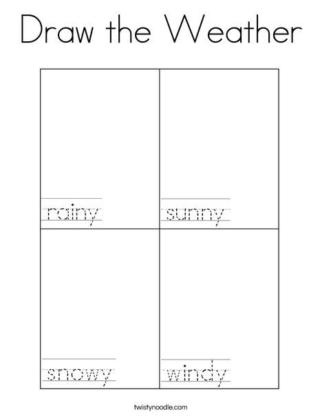 Draw the Weather Coloring Page - Twisty Noodle Esl Weather Activities, Weather Writing Kindergarten, Kindergarten Weather Crafts, Weather Worksheets For Kindergarten Free Printable, Kindergarten Weather Activities, Weather Activities Kindergarten, Weather Activities Preschool Printables Free, Weather For Kindergarten, Weather Crafts For Preschoolers