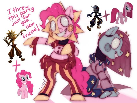 Mlp Fnaf Ponies, Tiny Illustrations, Mlp Fnaf, Pinkamena Diane Pie, Moon Pie, Video Game Crossover, Creepy Smile, Relatable Comics, Humor Comics