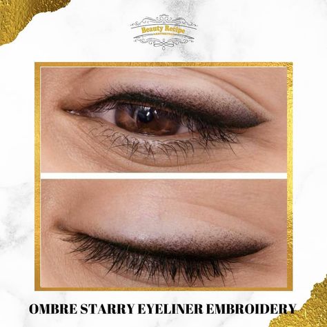 Starry Ombre Eyeliner Shadow. It is the best way to enhance the beauty of the eyes and to create eyes lifting effect with Demi permanent makeup which is waterproof, smudge-proof and completely natural. It's a technique which looks like daily makeup done with pencil or shadow. No pain no swelling eyeliner embroidery with our Nano technique. Last 3 to 4 years!!! You gonna love it. photo: by Yuki @orchardgateway www.beautyrecipe.com.sg Contact us at: 🏠Orchard Gateway #B2-01 ☎ 67023062 Ombre Eyeliner Tattoo, Ombre Eyeliner, Eyeliner Embroidery, Tattooed Eyeliner, Eyeliner Shadow, Types Of Eyelash Extensions, Permanent Makeup Eyeliner, Pretty Products, Eyebrow Embroidery