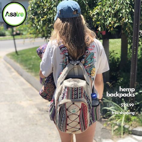 Himalayan Hemp Bag, Himalayan Backpack, Granola Girl Backpack, Hemp Backpack, Pinterest Wardrobe, Hemp Bag, Aesthetic Backpack, Hemp Clothing, Hippie Vibes