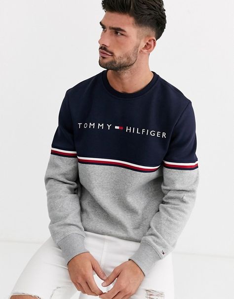 Tommy Hilfiger Sweatshirt Mens, Tommy Hilfiger Outfits, Tommy Hilfiger Sweatshirt, Tommy Hilfiger Outfit, Men Sweatshirt, Mens Fashion Casual Outfits, Boys Sweatshirts, Sweatshirt Outfit, Trik Fotografi