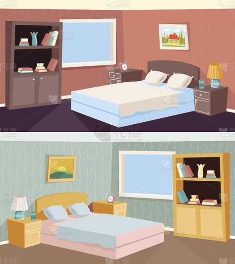 Draw Place, Gl Background, Room Retro Vintage, Energy Animation, Monster Books, Cartoon Bedroom, Apartment Livingroom, Bedroom Cartoon, 6 Bedroom House Plans