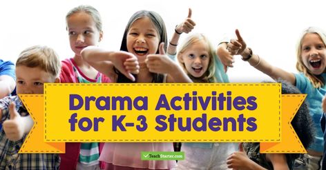 Don't sift through an exhaustive list of primary drama games looking for ideas. Check out this simple approach anyone can use to teach K-3 Drama activities! Drama Games For Kids, Teaching Verbs, Activities For Elementary Students, Drama For Kids, Theatre Games, Drama Activities, Teaching Drama, Drama Games, Drama Class