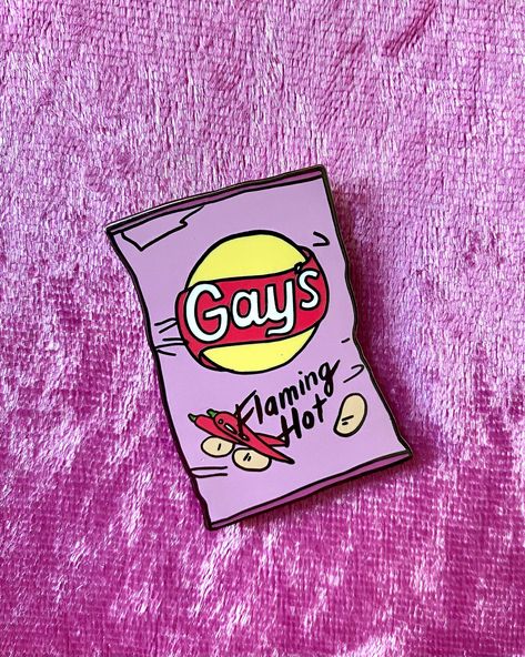 Hard enamel pin with 2 blue plastic holder. Black lines and back. 1,50 inch tall. ❤️ Pins And Stickers, Pins And Patches, Queer Pins, Lgbtq Pins, Cute Button Pins, Pins Ideas, Cute Enamel Pins, Pin Ideas, Enamel Pin