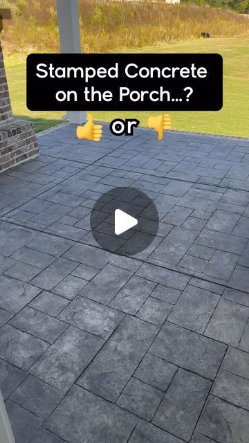 24K views · 142 comments | Dennis Comstock - Builder Brigade on Instagram: "✅The Ultimate Home Building Checklist at BuilderBrigade.com ✅ ✅ Would you prefer stamped concrete on the back porch or another material?  #StampedConcrete #Porch #PorchIdeas #ConcretePorch #BackPorch #BuilderBrigade #homebuildingtips #homebuilding #customHome #newhome #newhomeconstruction #homedesign #homeinspiration #homeinspo #customhomes #housetour #newconstruction #newconstructionhomes #homeplans #construction #buildingahouse #realestatetips" Stamped Concrete Inside House, Stamped Concrete To Look Like Wood, Stamped Concrete Wood Plank, Stamped Concrete With Border, Seamless Stamped Concrete, Concrete Porch, Stamped Concrete Patio, Home Building Tips, Stamped Concrete