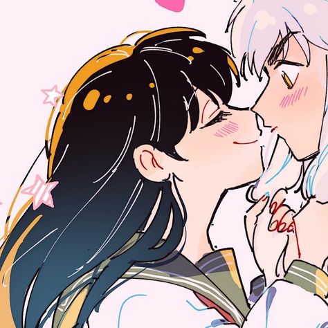 artist: awarinko on twttr ┆侣头像 / 头像分享 / matching pfp / couple / discord icons / inuyasha Matching Inuyasha Icons, Inyusha And Kagome Matching Icons, Kitsune Matching Pfp, Inyusha Matching Pfp, Kagome And Inuyasha Matching Icons, Matching Birthday Pfp, Inuyasha And Kagome Matching Icons, Inuyasha Matching Pfp, New Years Matching Pfp