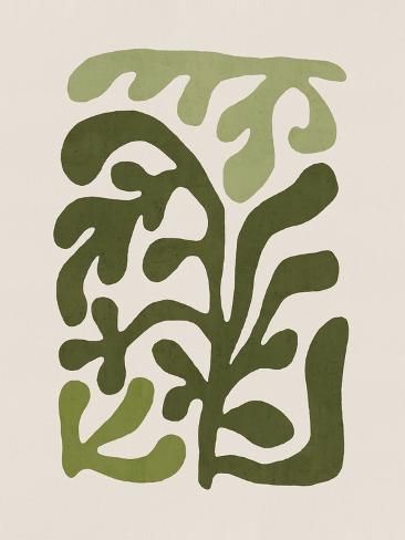 size: 12x9in Art Print: Nature Green 2, 2023 by Parker Ross : Black White Green Painting, Ivy Illustration Botanical Prints, Earthy Prints Aesthetic, Earth Tone Posters, Wall Art Earthy, Green Graphics Design, Earthy Art Paintings, Natural Abstract Art, Boho Digital Art