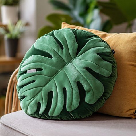 Introducing our Monstera Shaped Couch Pillow – a stylish and cozy addition to any home. Inspired by the iconic Monstera leaf, this vibrant pillow brings a touch of nature indoors, adding a pop of green to your décor. Perfect for plant lovers and those seeking a chic, unique accent for their living space. Conceptual AI Art Follow @ecosapiens for more! Monstera Pillow Diy, Leaf Shaped Pillow, Leaf Pillows, Monstera Pillow, Cushion Diy, Leaf Cushion, Shaped Couch, Leaf Pillow, New York Penthouse