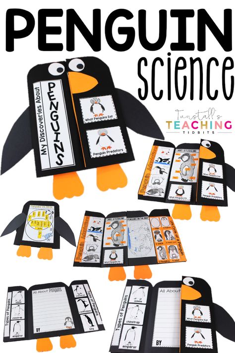 Penguin Model Project, Penguin School Project, Penguin Name Craft, Penguin Projects For Kids, Penguin Science Experiment, Mr Poppers Penguins Activities, Penguin Activities For Kids, Penguin Adaptations, Gingerbread Science