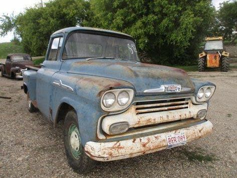 1959 Apache Truck, Chevy Apache, Chevrolet Apache, Old Pickup, 1957 Chevrolet, Old Pickup Trucks, Steel Wheels, Manual Transmission, Old Trucks