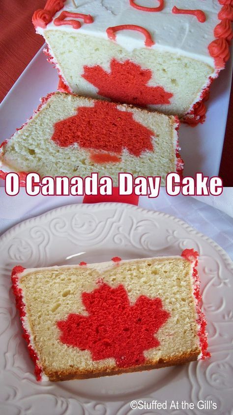 O Canada Day Cake Dense Vanilla Cake, Canada Day Cake, Dense Cake, Canada Party, Canada Day Crafts, Canadian Dessert, Canada Day Party, Canadian Cuisine, Inside Cake