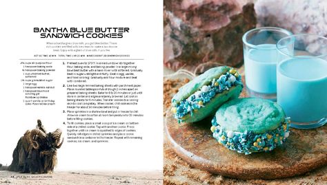 Star Wars: Galactic Baking Recipe First Look | StarWars.com Fictional Recipes, Star Wars Recipe, Star Wars Recipes, Futuristic Food, Alien Food, Star Wars Cookbook, Star Wars Snacks, Butter Sandwich Cookies, Disney Inspired Food