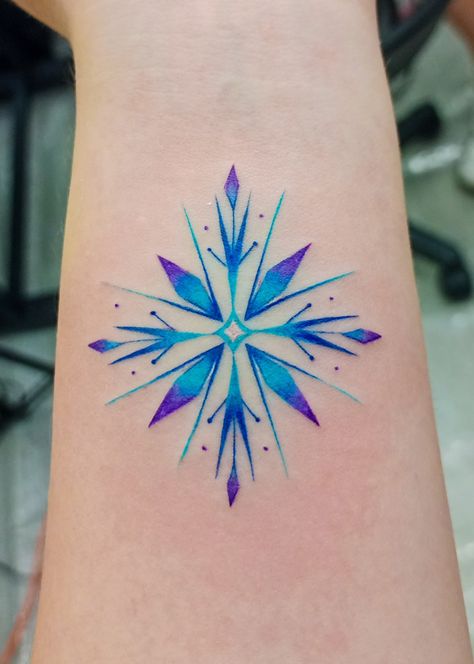 Next right thing -Frozen. Ice Princess Tattoo, Anna And Elsa Tattoo Sisters, Disney Frozen Snowflake Tattoo, Snow Queen Tattoo, Frozen Inspired Tattoo, Russia Tattoo Ideas, Disney Brave Tattoo Ideas, Elsa Tattoo Ideas, Disney Atlantis Tattoo