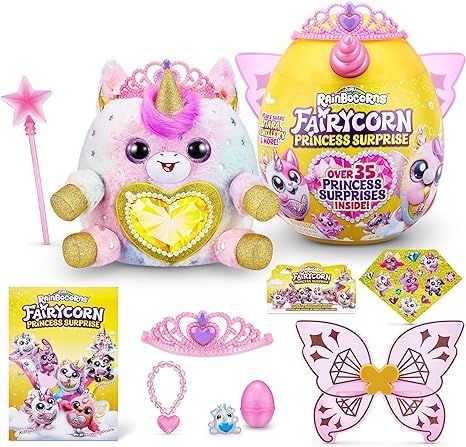 Amazon.com: Rainbocorns Fairycorn Princess Surprise (Unicorn) by ZURU 11" Collectible Plush Stuffed Animal, Surprise Egg, Wearable Fairy Wings, Magical Fairy Princess, Ages 3+ for Girls, Children : Toys & Games Rainbow Corn, Princes Disney, Cute Surprises, Magical Accessories, Surprise Egg, Lego Minecraft, Lego Harry Potter, Frozen Disney, Teddy Bear Stuffed Animal